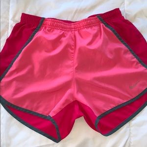pink nike running shorts